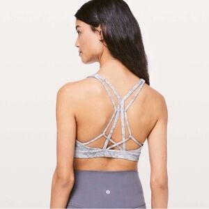 lululemon athletica Flow Freely Bra C/D cup grey marble size 10